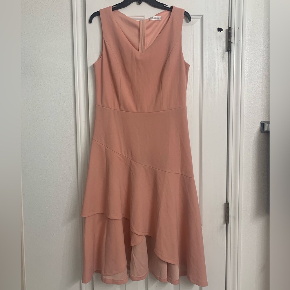 NWT Elegant Peach Sleeveless Dress XL